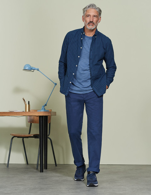 Straight Leg Chinos Blue Men Boden, Blue