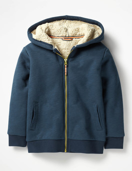 Borg-lined Zip-up Hoodie