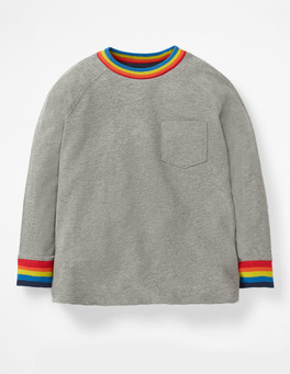 Stripy Rib Raglan T-shirt