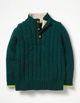 Chunky Button Neck Jumper