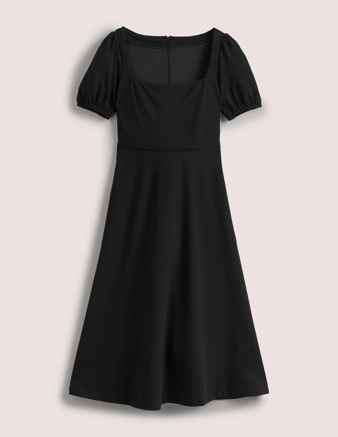 Short Sleeve Jersey Midi Dress Black Women Boden