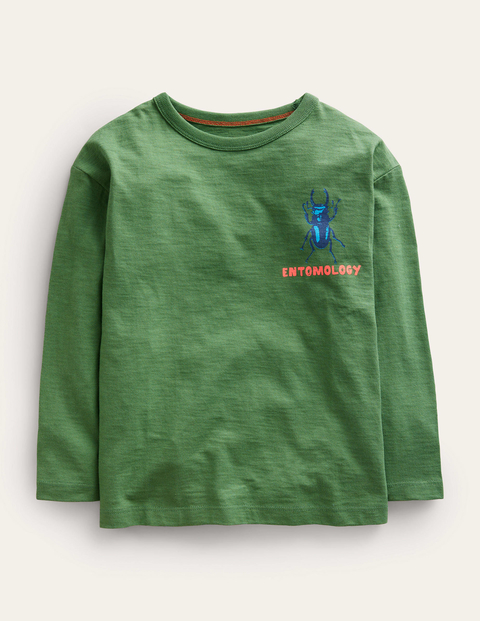Fun Science Logo T-shirt Green Boys Boden