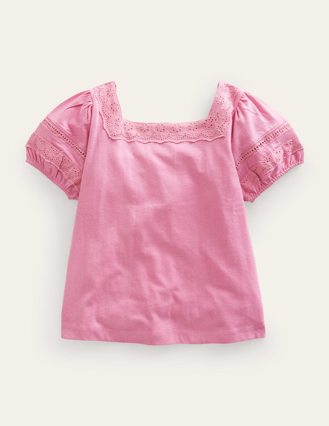 Square Neck Swing Top Pink Girls Boden