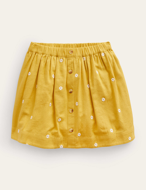 Embroidered Twirly Skirt Yellow Girls Boden