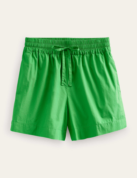 Cotton Pull-on Shorts Green Women Boden