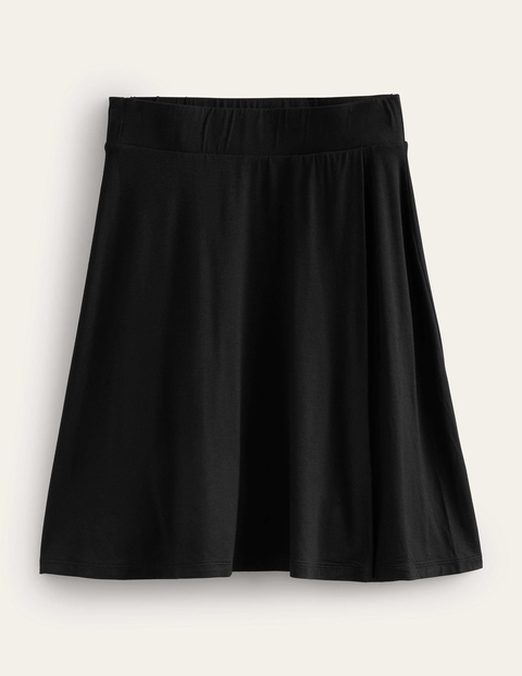 Jersey Wrap Mini Skirt Black Women Boden