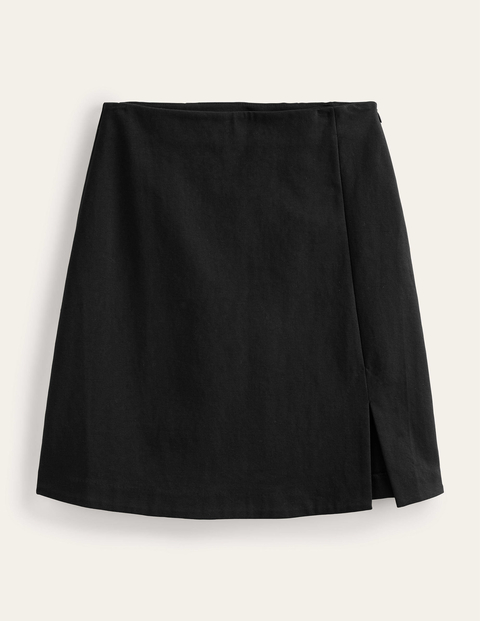 Side Split Jersey Mini Skirt Black Women Boden