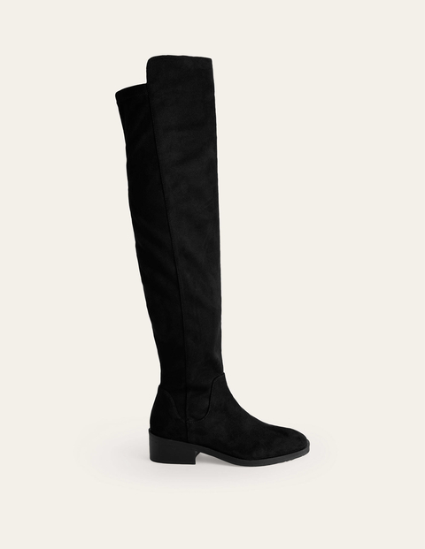 Over-The-Knee Stretch Boots Black Women Boden