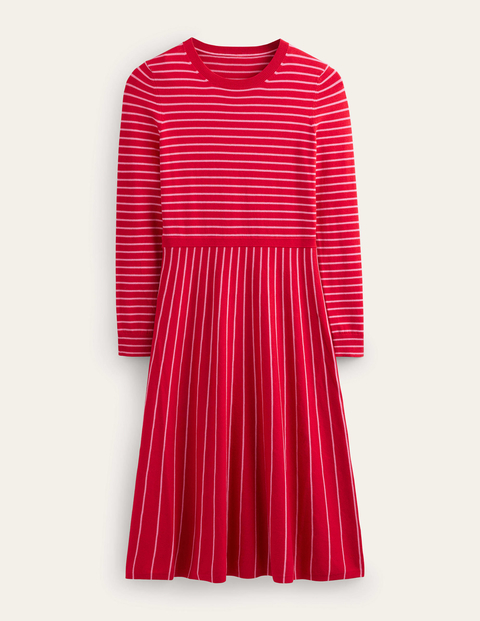 Maria Knitted Midi Dress Red Women Boden
