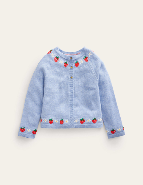 Embroidered Cardigan Blue Girls Boden