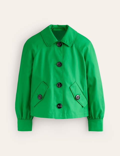 Cropped Trench Jacket Green Women Boden