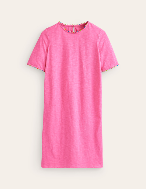Ali Pom Sleeve Dress Pink Women Boden