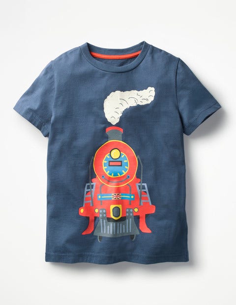 Classic Printed T-Shirt - Beacon Blue Train Classic Printed T-Shirt - Beacon Blue Train