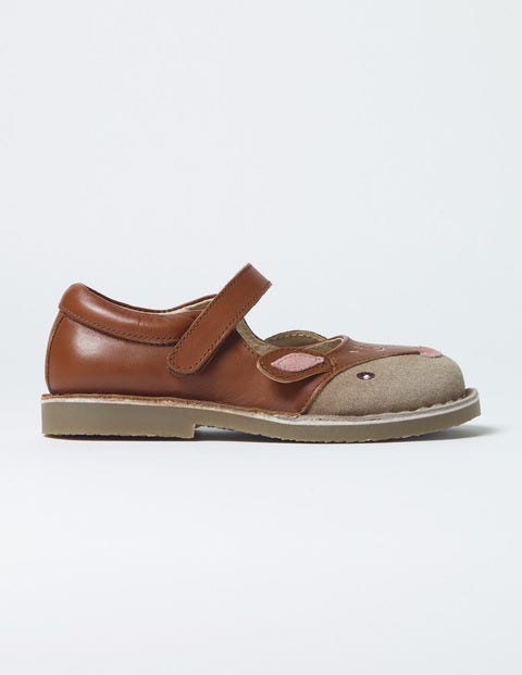 Leather Mary Janes - Tan Deer Leather Mary Janes - Tan Deer