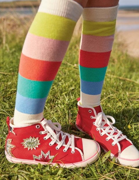 Appliqué High Tops - Summer Poppy Appliqué High Tops - Summer Poppy