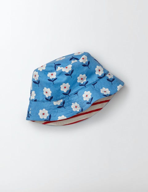 Jersey Reversible Hat - Bright Bluebell Flower Stamp Jersey Reversible Hat - Bright Bluebell Flower Stamp