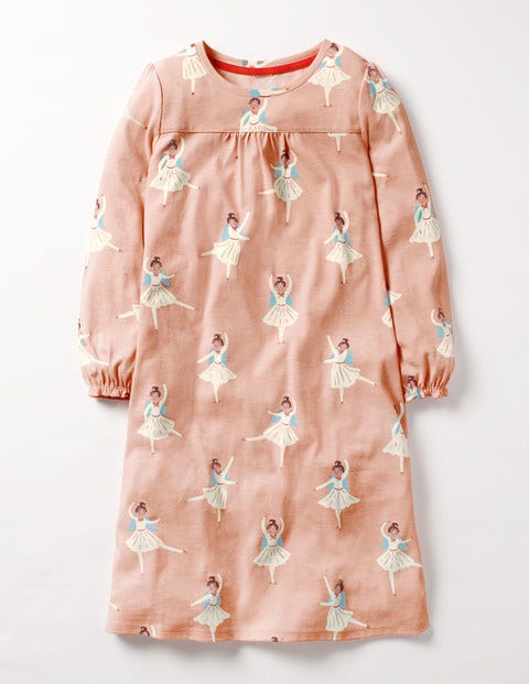 Printed Nightie - Pink Christmas Angel Printed Nightie - Pink Christmas Angel