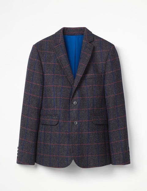 Fowley Tweed Blazer - Pink/Blue Windowpane Check Fowley Tweed Blazer - Pink/Blue Windowpane Check