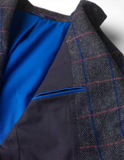 Fowley Tweed Blazer - Pink/Blue Windowpane Check Fowley Tweed Blazer - Pink/Blue Windowpane Check