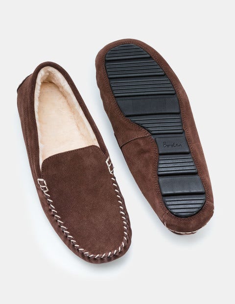 Moccasin Slippers - Brown Moccasin Slippers - Brown