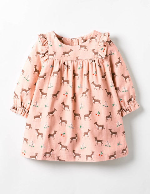 Patterned Ruffle Dress - Provence Dusty Pink Baby Fawn Patterned Ruffle Dress - Provence Dusty Pink Baby Fawn