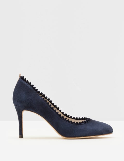 Polly Mid Heel Pumps - Navy Polly Mid Heel Pumps - Navy