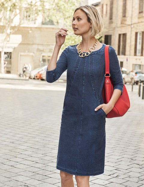 Hannah Jersey Dress - Dark Denim (Rinse) Hannah Jersey Dress - Dark Denim (Rinse)