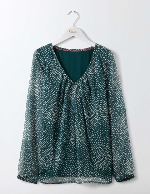 Aubrey Jersey Top - Deep Forest Starlight Spot Aubrey Jersey Top - Deep Forest Starlight Spot