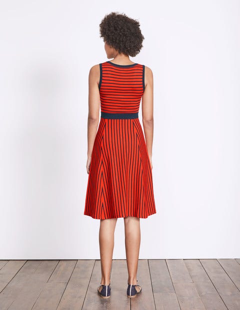 Eliza Knitted Dress - Post Box Red/Navy Stripe Eliza Knitted Dress - Post Box Red/Navy Stripe