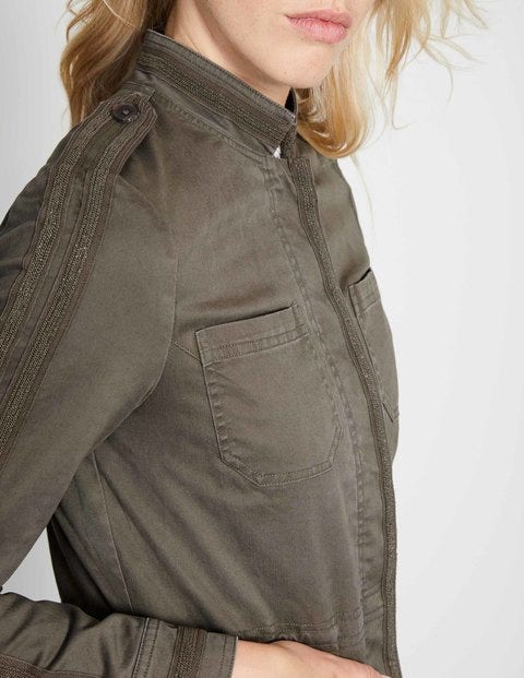 Beaded Military Jacket - Fell Green Beaded Military Jacket - Fell Green