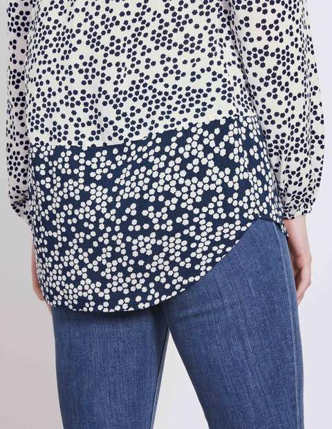 Maya Top - Navy Blossom Spot Maya Top - Navy Blossom Spot