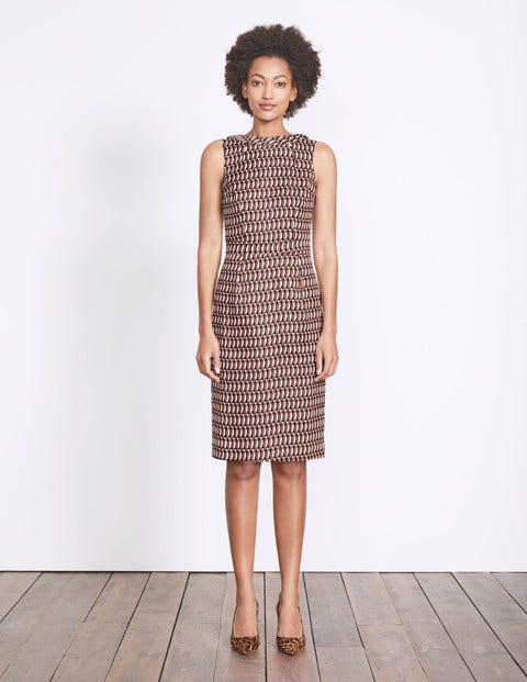 Martha Dress - Autumn Brown Crescent Geo Martha Dress - Autumn Brown Crescent Geo