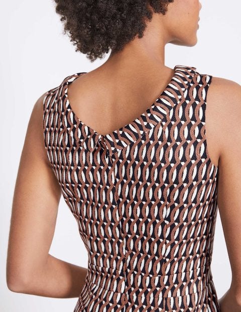 Martha Dress - Autumn Brown Crescent Geo Martha Dress - Autumn Brown Crescent Geo