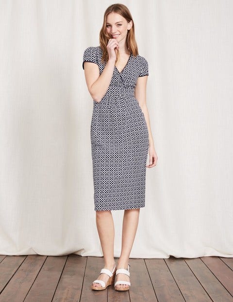 Casual Jersey Dress - Navy Mosaic Casual Jersey Dress - Navy Mosaic