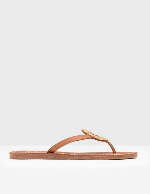 Beaded Flip Flop - Gold Beaded Flip Flop - Gold