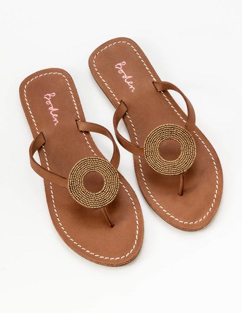 Beaded Flip Flop - Gold Beaded Flip Flop - Gold