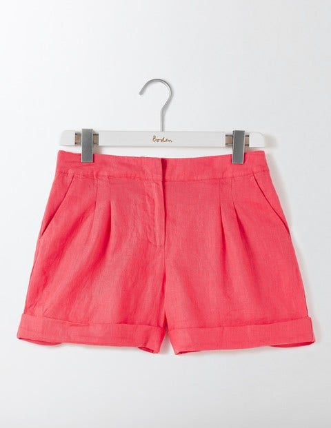 Short Lottie En Lin - Corail Océan Short Lottie En Lin - Corail Océan
