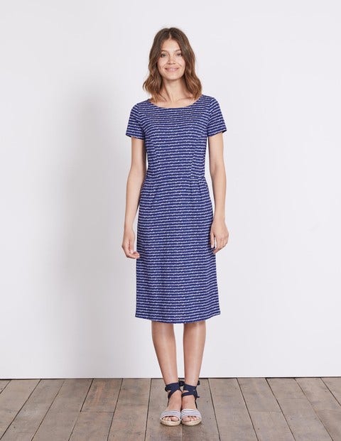 Phoebe Jersey Dress - Greek Blue Postcard Phoebe Jersey Dress - Greek Blue Postcard