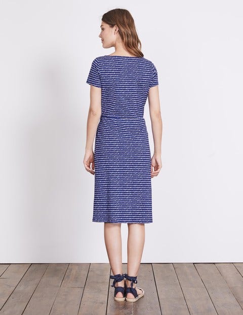 Phoebe Jersey Dress - Greek Blue Postcard Phoebe Jersey Dress - Greek Blue Postcard