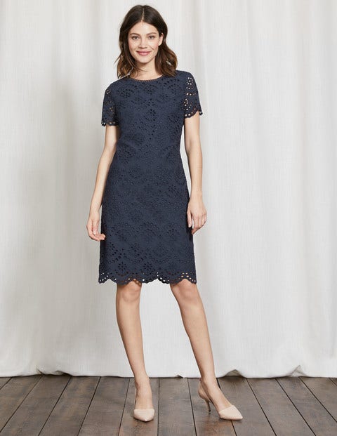 Isadora Broderie Dress - Navy Isadora Broderie Dress - Navy
