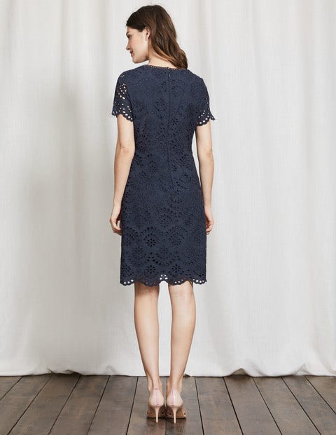 Isadora Broderie Dress - Navy Isadora Broderie Dress - Navy