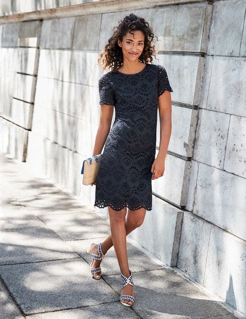 Isadora Broderie Dress - Navy Isadora Broderie Dress - Navy