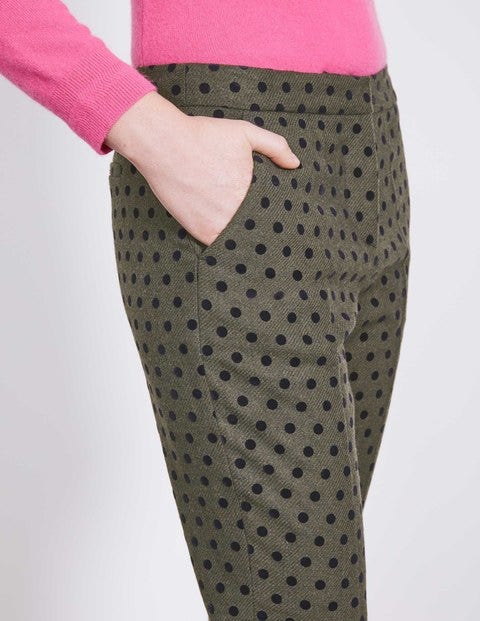 Mirabelle 7/8 Trousers - Fell Green With Navy Spot Mirabelle 7/8 Trousers - Fell Green With Navy Spot