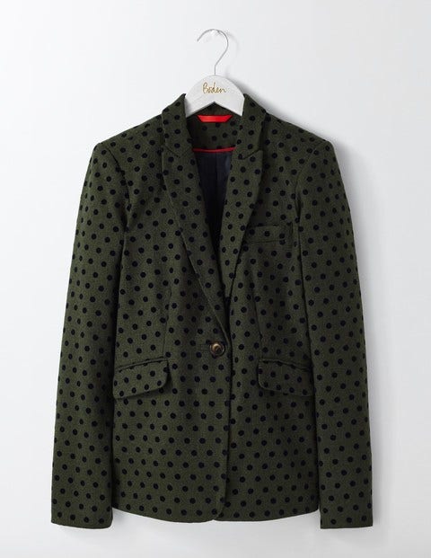Mirabelle Blazer - Fell Green with Navy Spot Mirabelle Blazer - Fell Green with Navy Spot