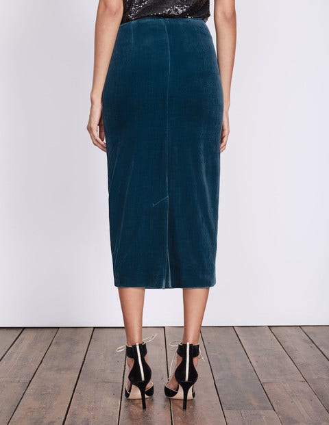 Lorna Velvet Pencil Skirt - Ink Pot Lorna Velvet Pencil Skirt - Ink Pot