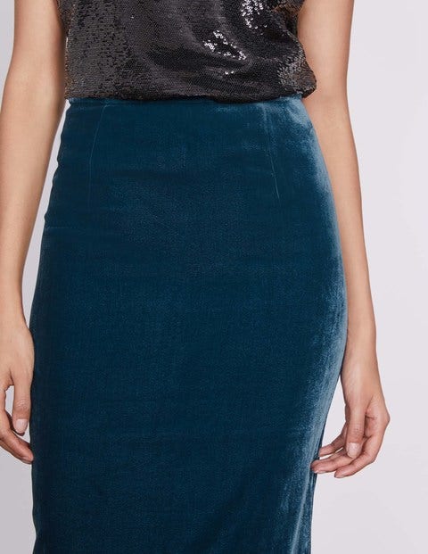 Lorna Velvet Pencil Skirt - Ink Pot Lorna Velvet Pencil Skirt - Ink Pot