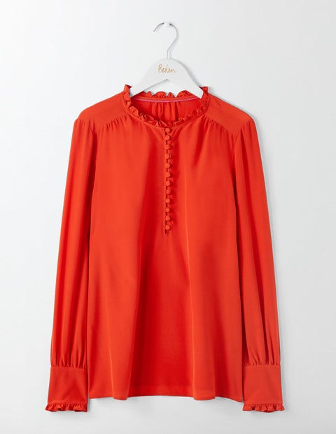 Ella Silk Blouse - Red Pop Ella Silk Blouse - Red Pop