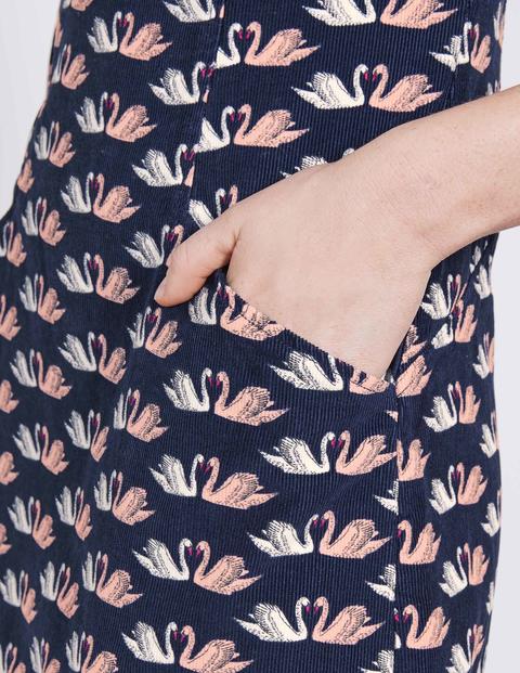 Christina Cord Dress - Navy Milkshake Swan Christina Cord Dress - Navy Milkshake Swan