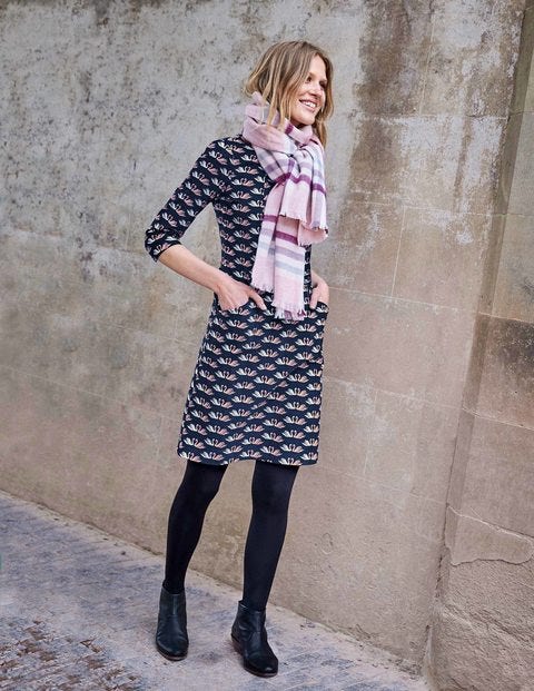 Christina Cord Dress - Navy Milkshake Swan Christina Cord Dress - Navy Milkshake Swan