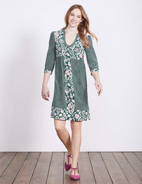 Mollie Dress - Emerald Night Arabesque Mollie Dress - Emerald Night Arabesque